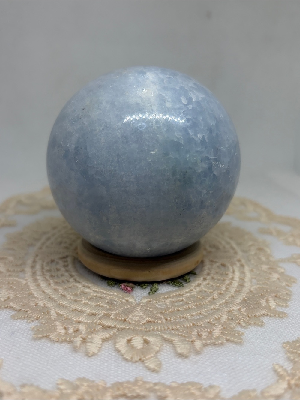 Large Blue Kyanite Sphere Meditation Crystal Cottagecore & French Country Decor